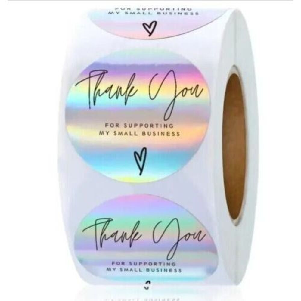 Holographic Thank You Stickers